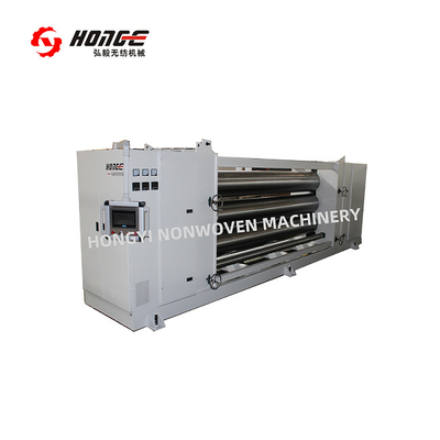 Strijkijzer met drie rollen, met calender, voor textielmachines